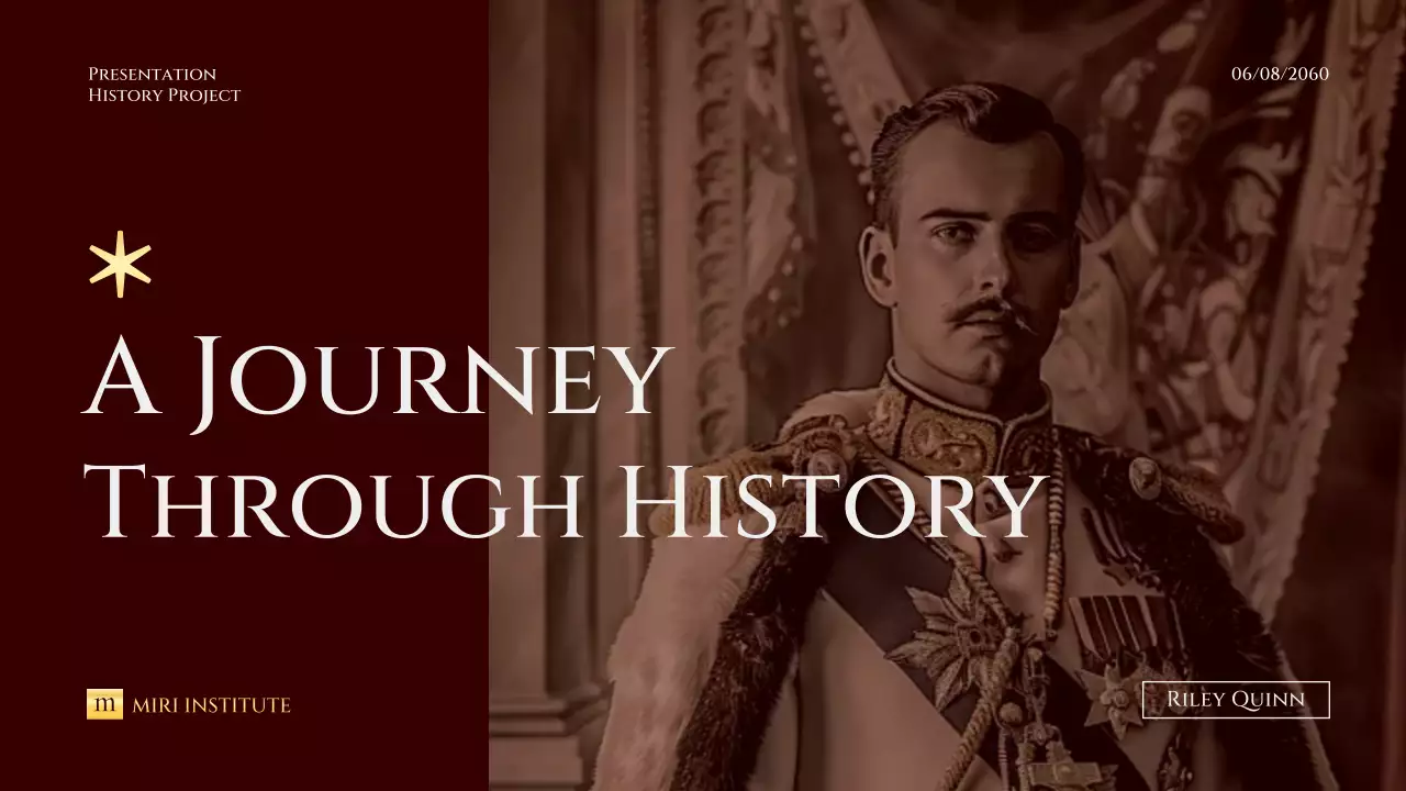 maroon vintage history presentation