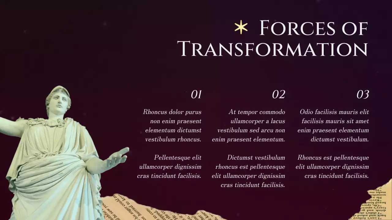 maroon vintage history presentation