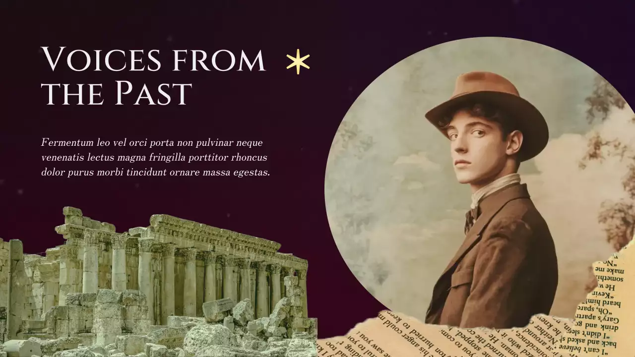 maroon vintage history presentation