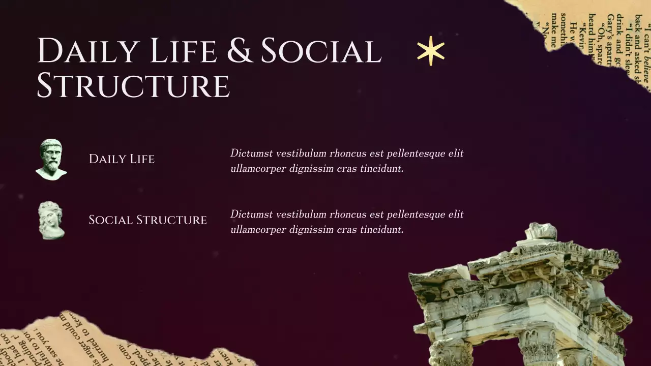 maroon vintage history presentation