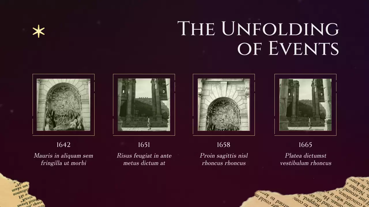 maroon vintage history presentation