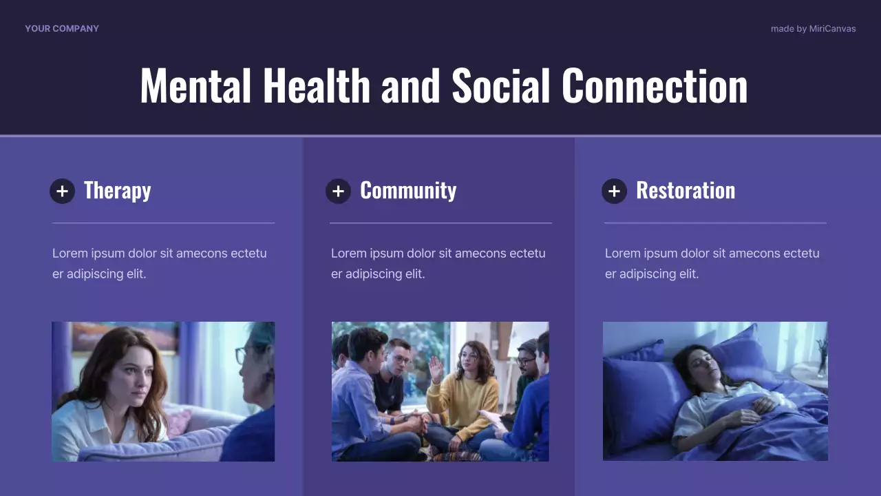 Purple Modern Mental Health Lecture Presentation