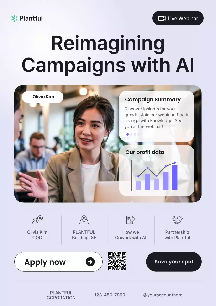 Pale Purple Modern AI Webinar Invitation