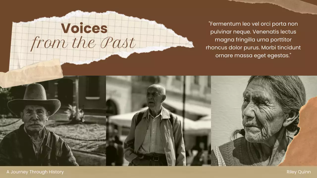 브라운 빈티지 역사 발표 프레젠테이션