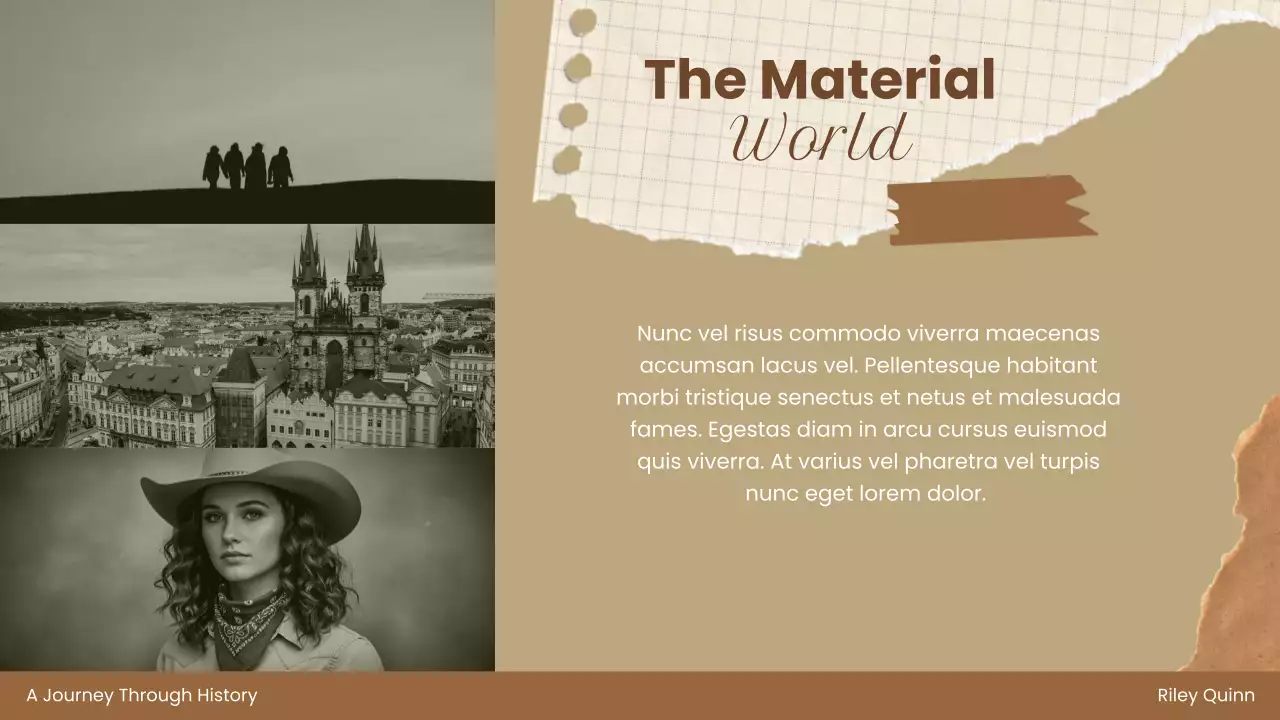 브라운 빈티지 역사 발표 프레젠테이션