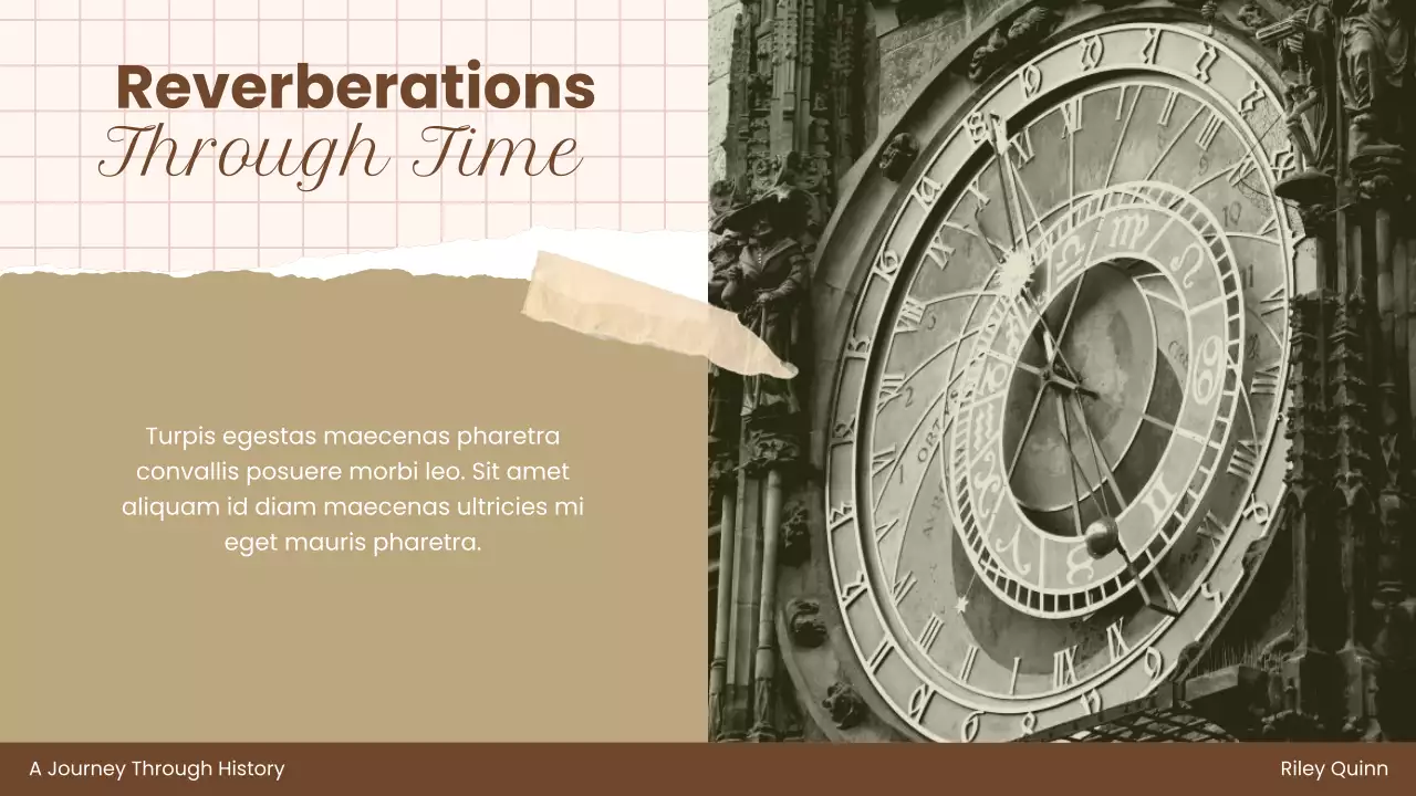 브라운 빈티지 역사 발표 프레젠테이션