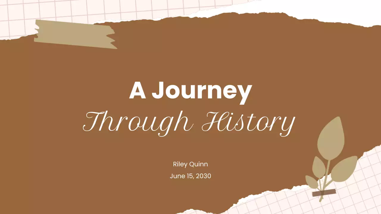 브라운 빈티지 역사 발표 프레젠테이션