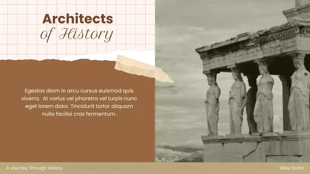 브라운 빈티지 역사 발표 프레젠테이션