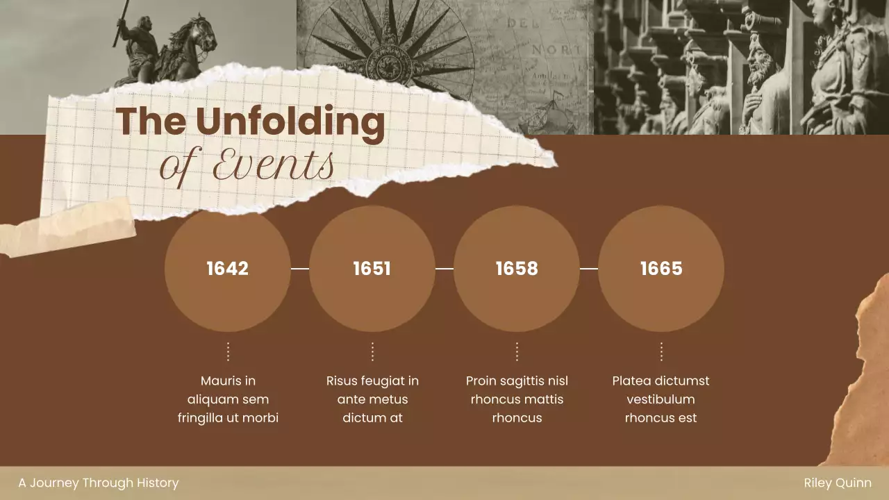 브라운 빈티지 역사 발표 프레젠테이션