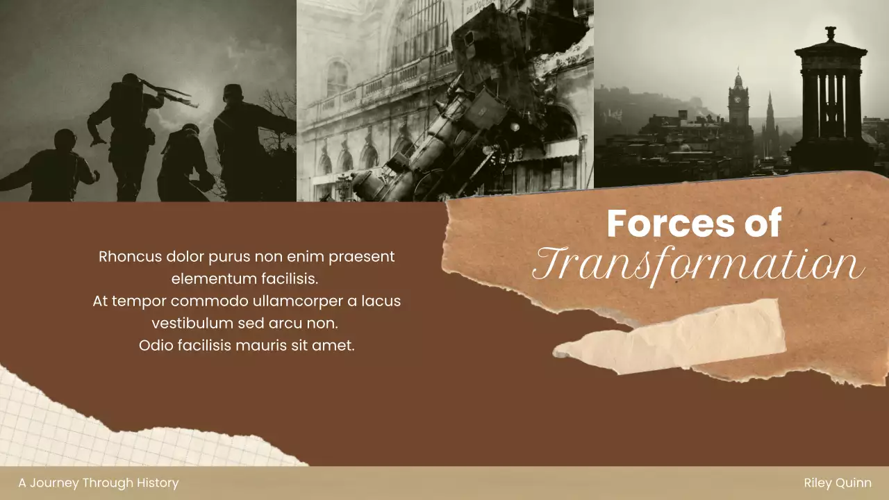 브라운 빈티지 역사 발표 프레젠테이션