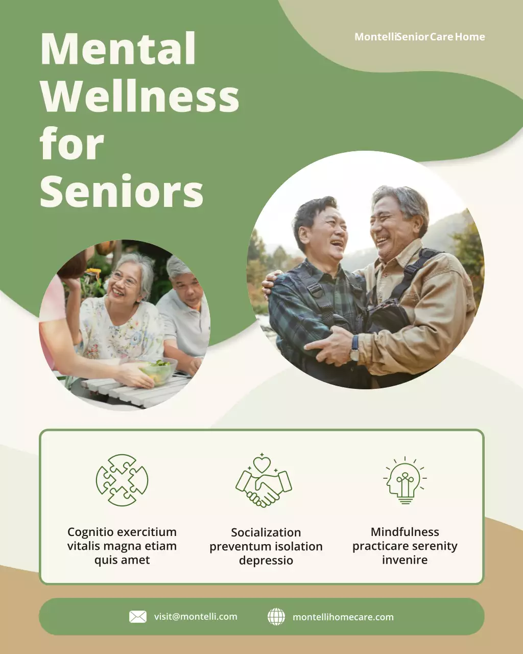 Pastel Green Modern Senior Mental Health Care Instagram Post