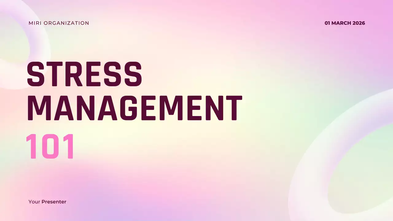 Purple Abstract Stress Management Presentation