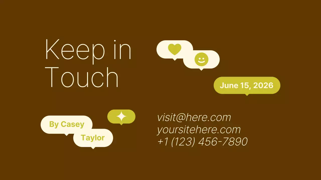 Brown Modern Community Announcement Presentation