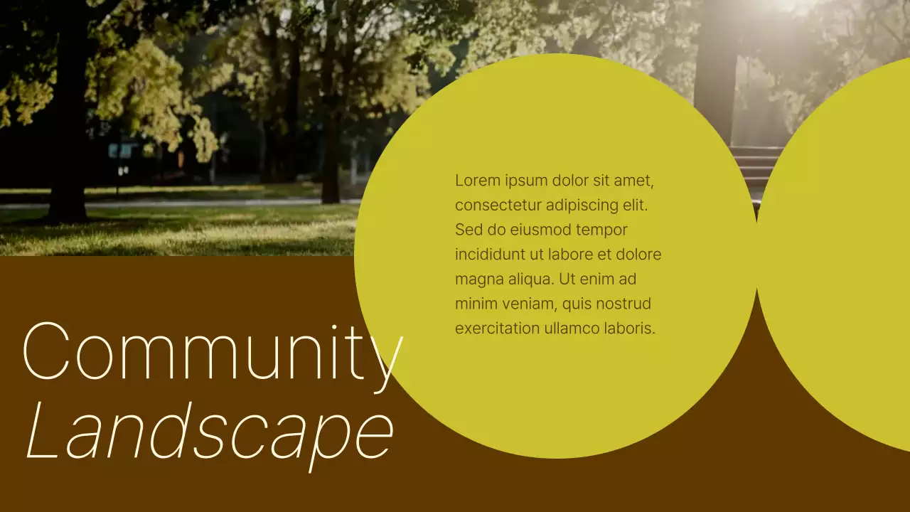 Brown Modern Community Announcement Presentation