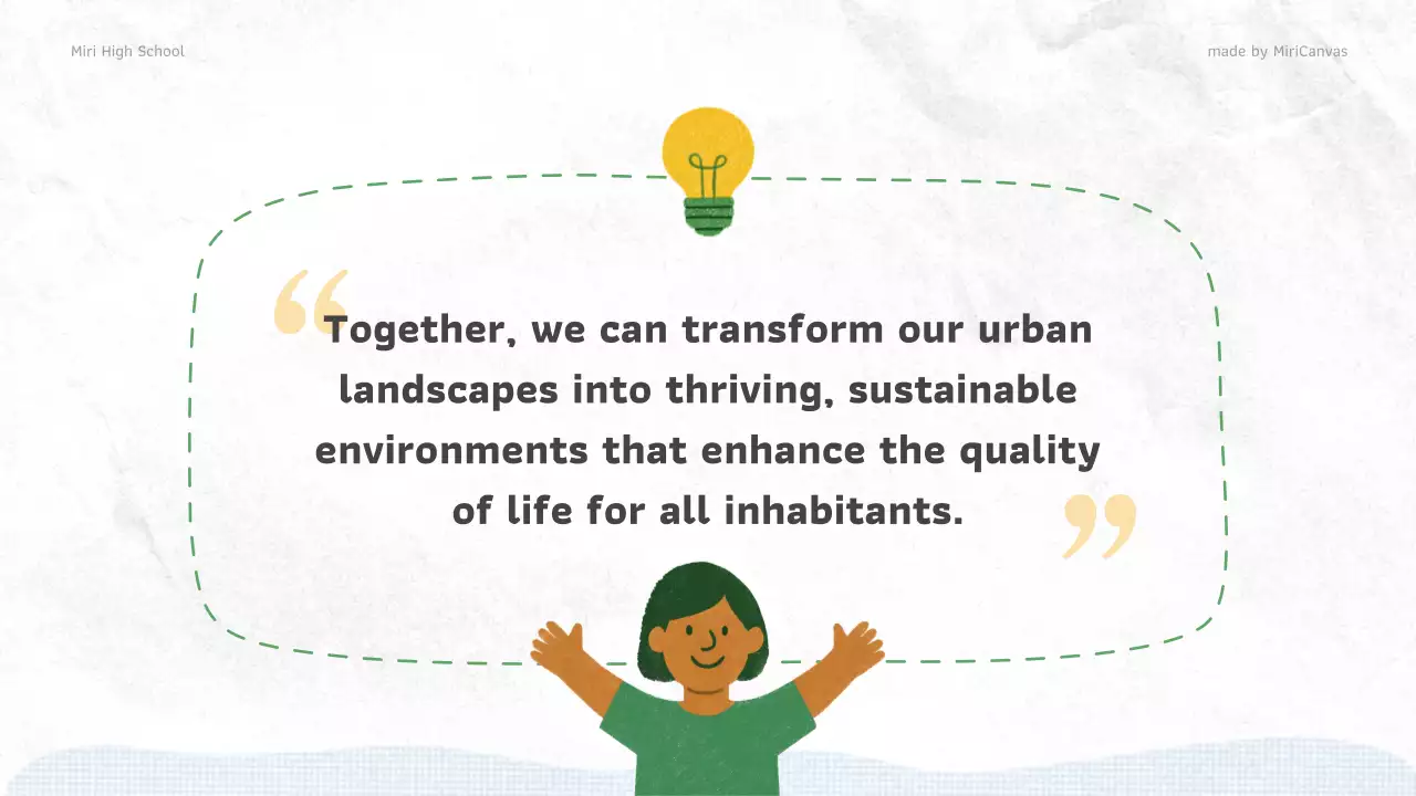 Green Orange Organic Cities and New Environmental Awareness Education Presentation