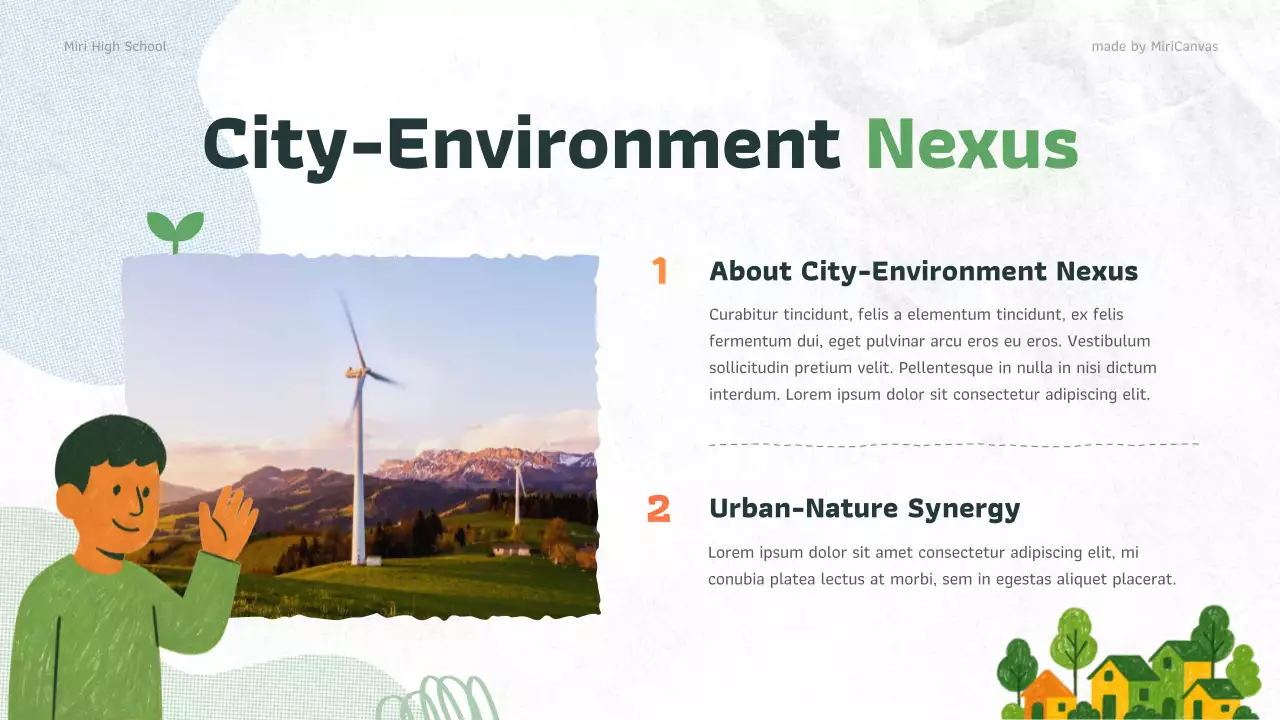 Green Orange Organic Cities and New Environmental Awareness Education Presentation