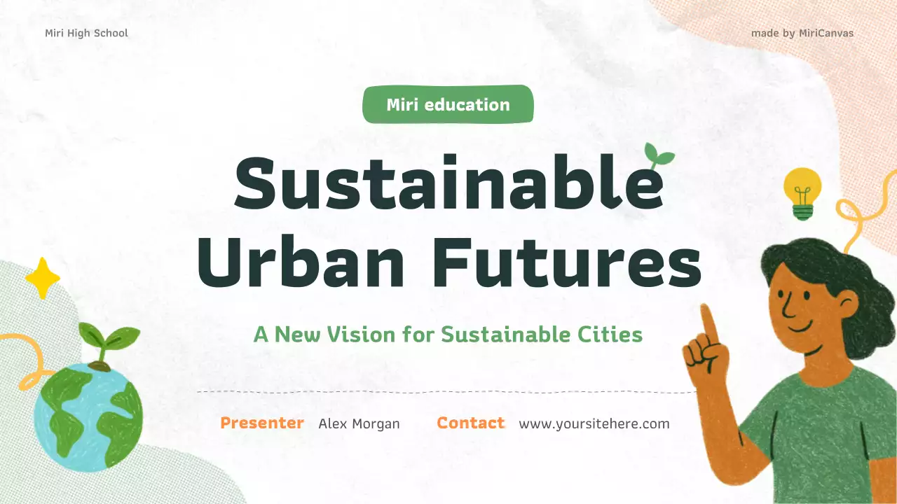 Green Orange Organic Cities and New Environmental Awareness Education Presentation