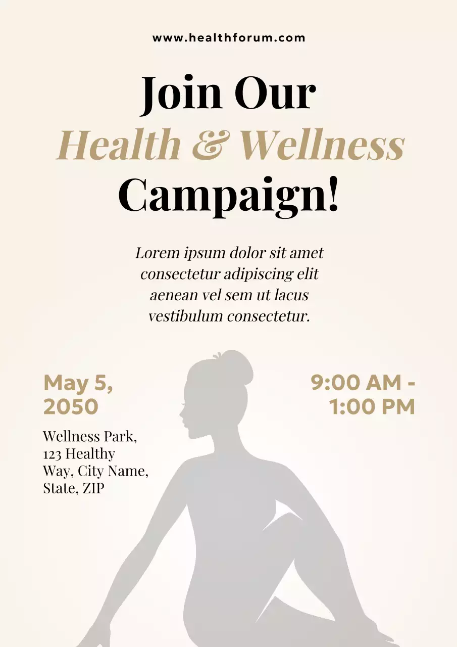 Beige Modern Wellness Event Poster