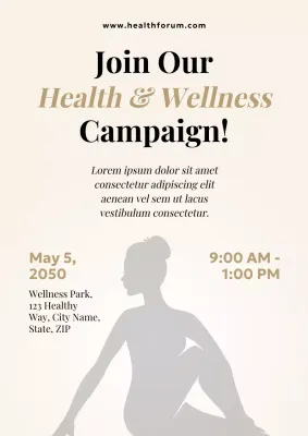 Beige Modern Wellness Event Poster