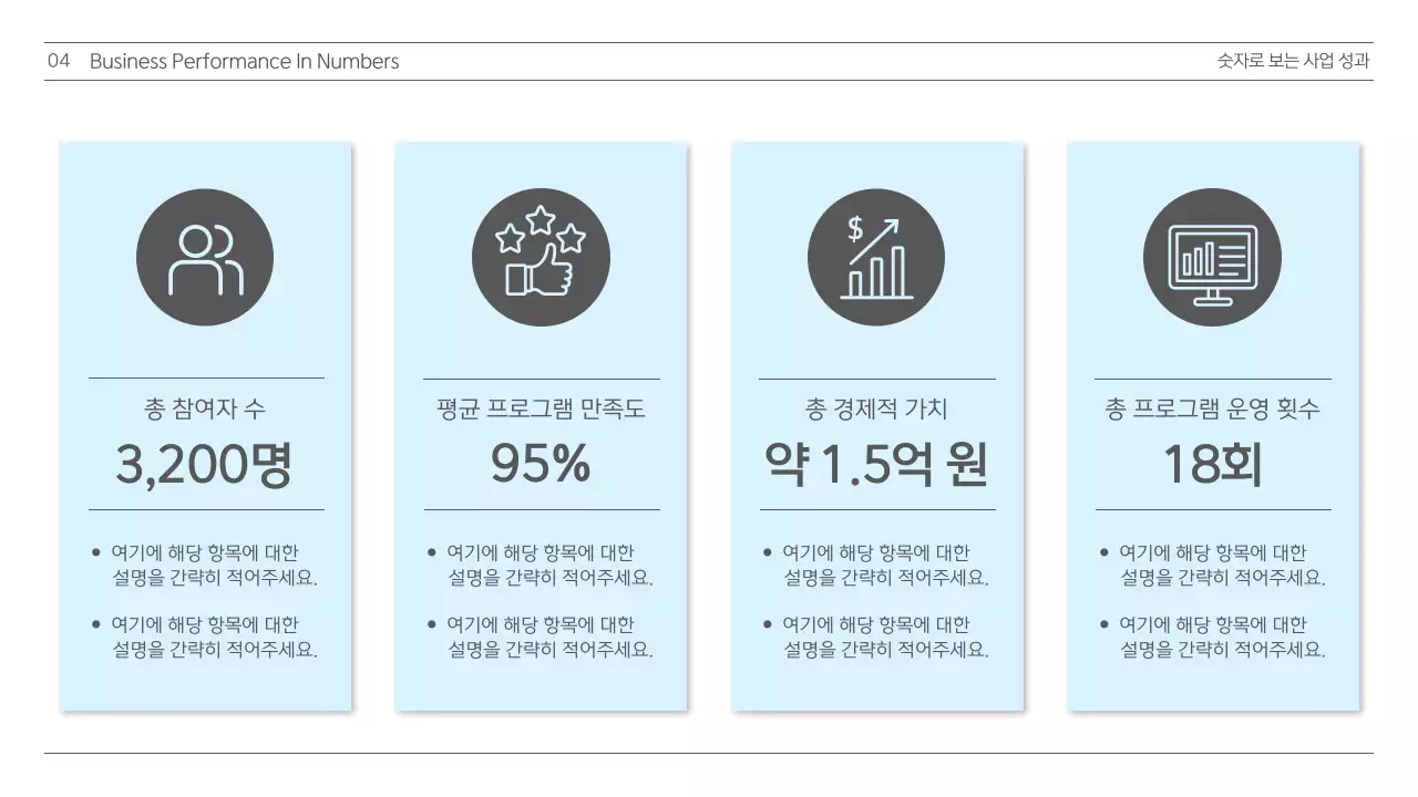 하늘색 심플 비즈니스 보고서
