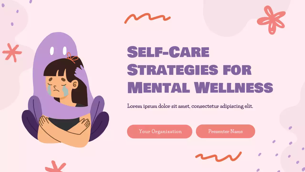 Pink Purple and Brown Illustrative Mental Health Presentation