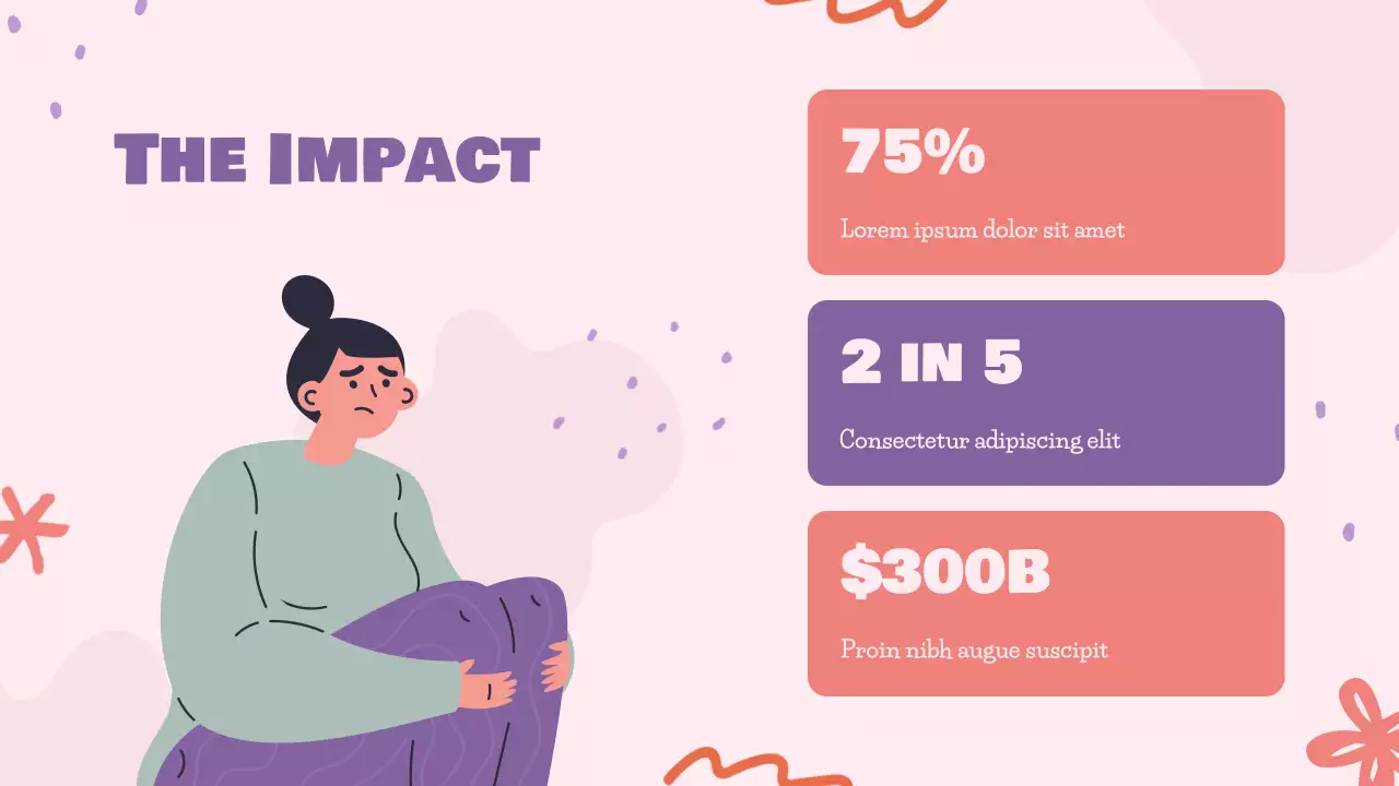 Pink Purple and Brown Illustrative Mental Health Presentation