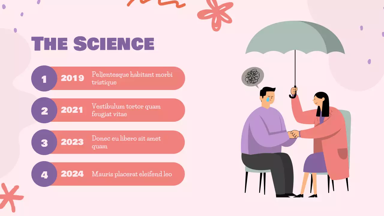 Pink Purple and Brown Illustrative Mental Health Presentation