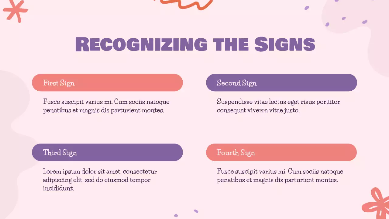 Pink Purple and Brown Illustrative Mental Health Presentation