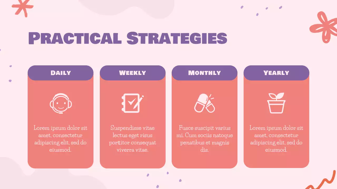 Pink Purple and Brown Illustrative Mental Health Presentation