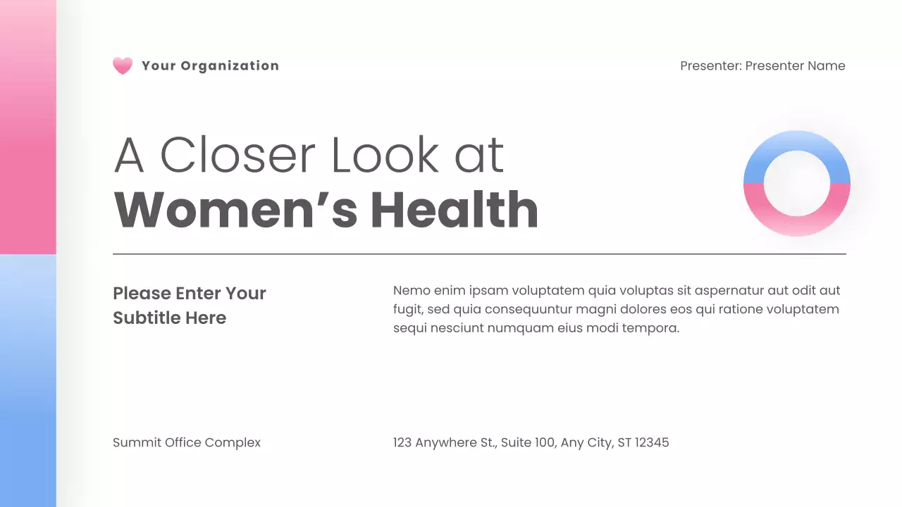 White Simple Women's Health Presentations