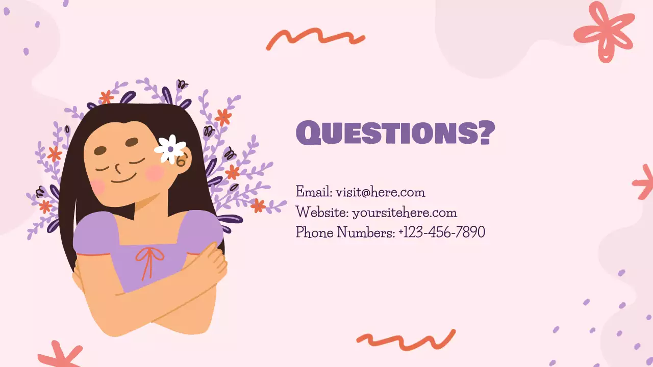 Pink Purple and Brown Illustrative Mental Health Presentation