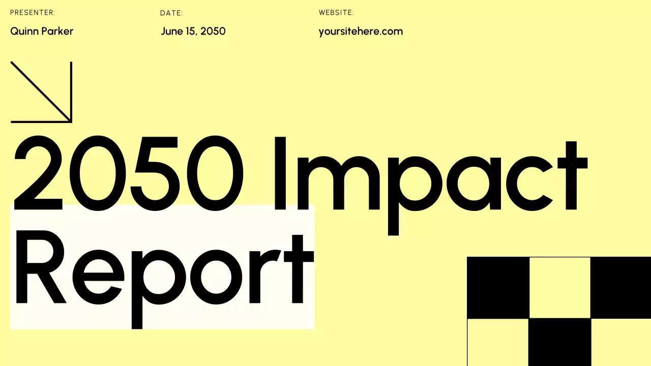 Yellow Modern Impact Report Document Presentation
