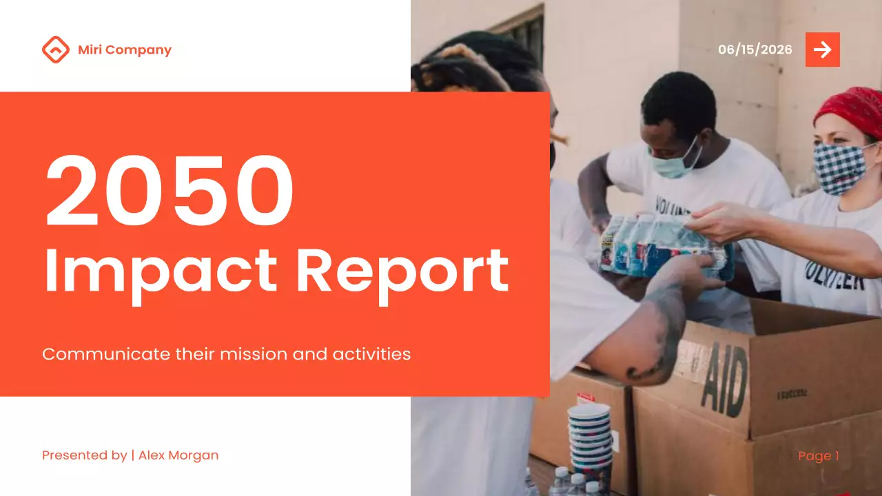Orange Modern Impact Report Presentation