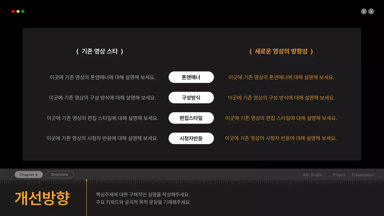검정 모던 영상 제안서 기획