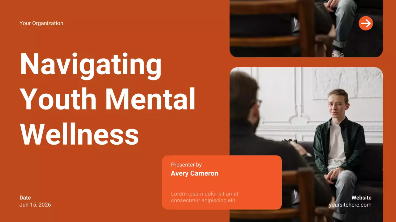 Orange Modern Mental Health Report Presentation