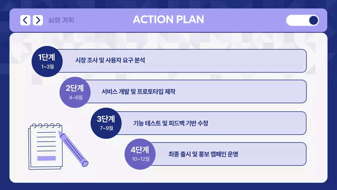 파랑 모던 제안서 기획