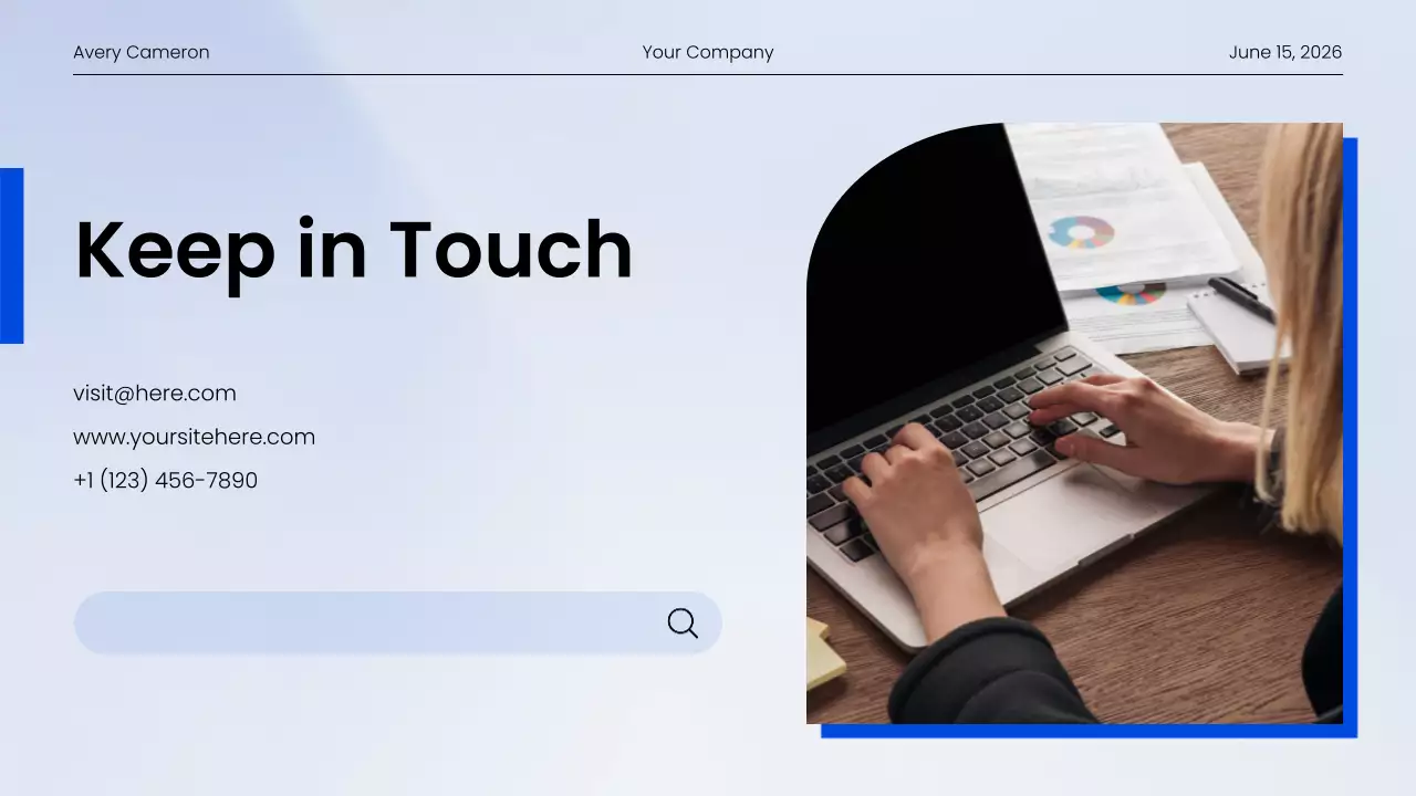 Blue Modern Community Report Presentation