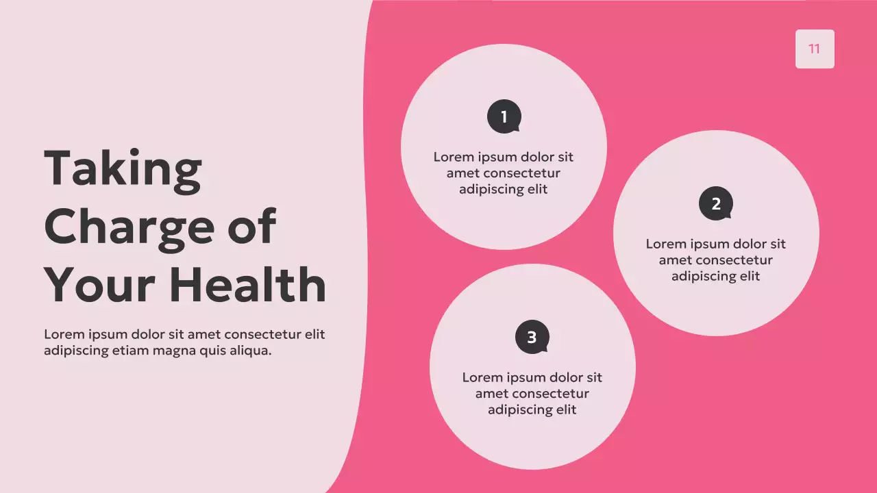 Pink Modern Women's Health Presentation
