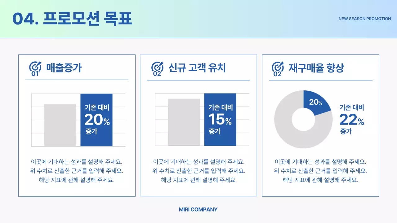 하늘색 모던 마케팅 전략 기획