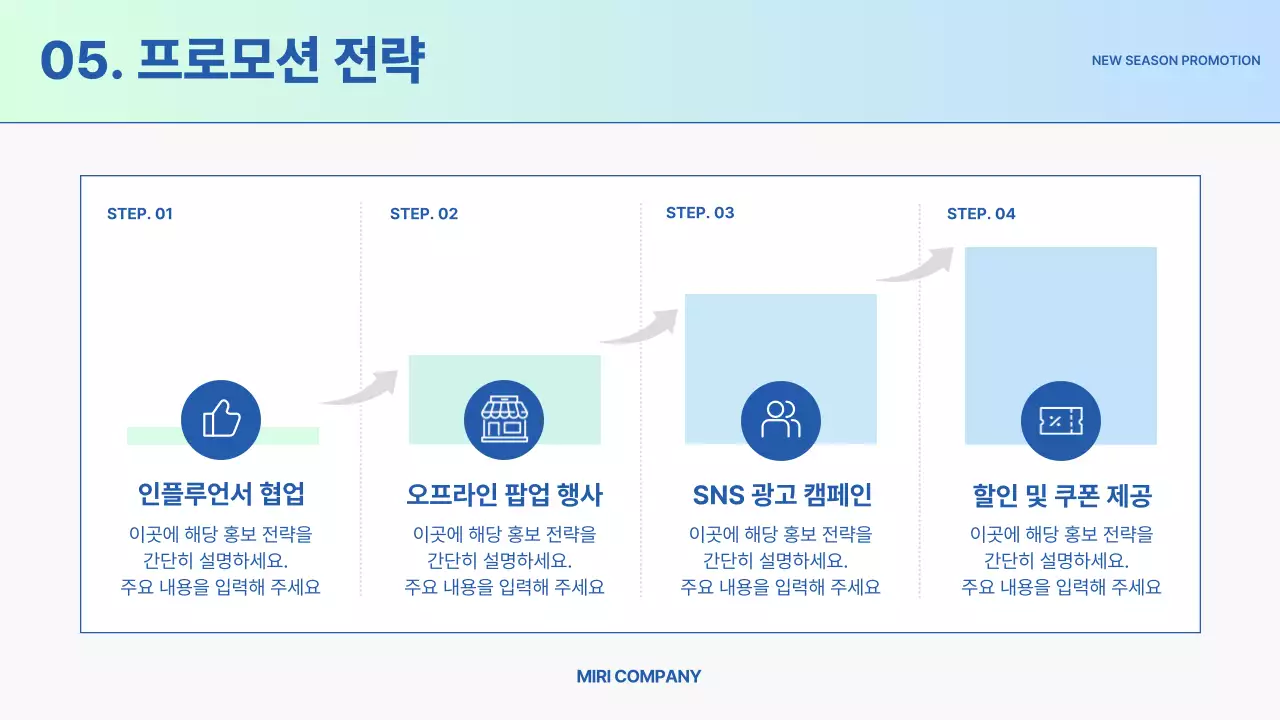 하늘색 모던 마케팅 전략 기획