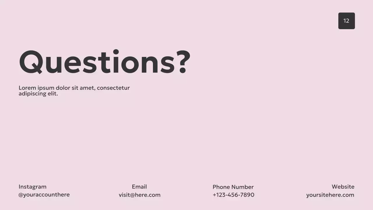 Pink Modern Women's Health Presentation