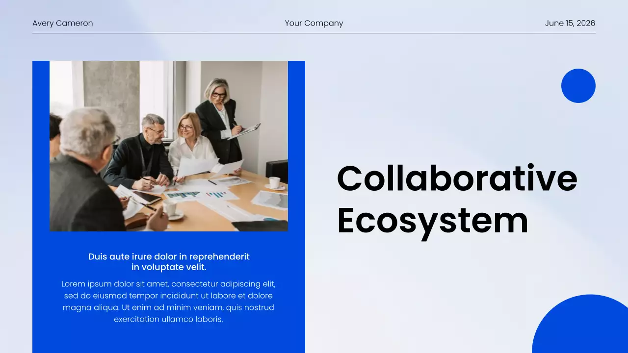 Blue Modern Community Report Presentation