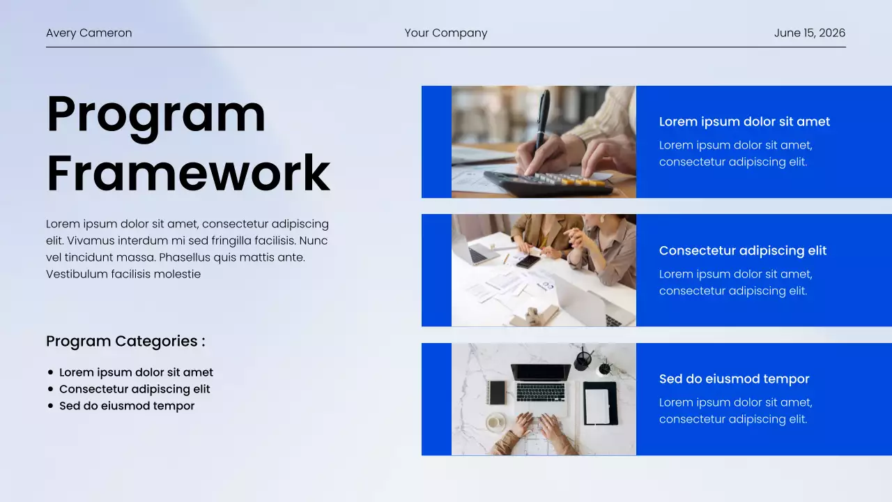 Blue Modern Community Report Presentation