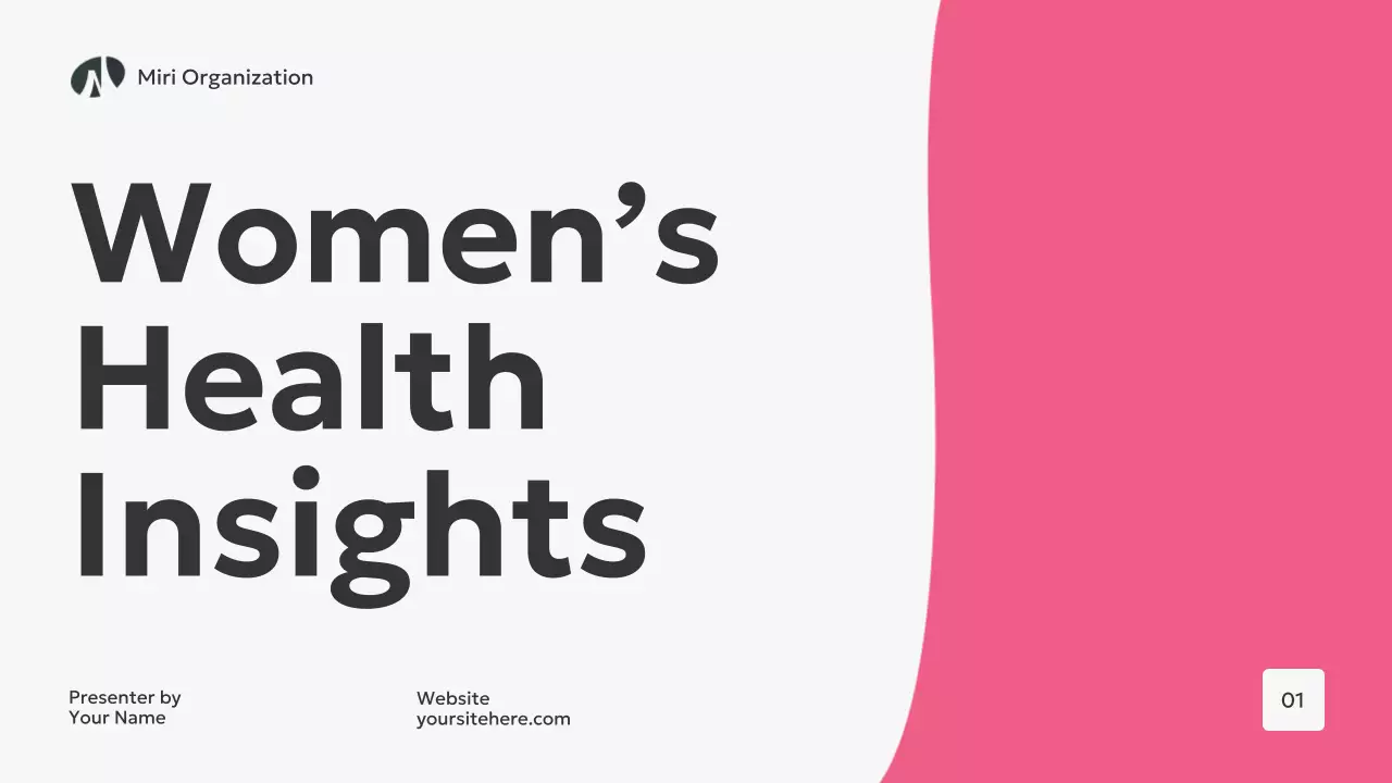 Pink Modern Women's Health Presentation