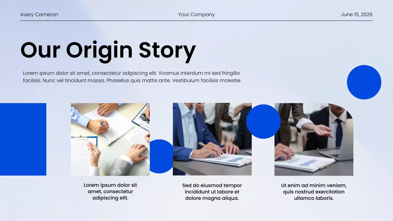 Blue Modern Community Report Presentation