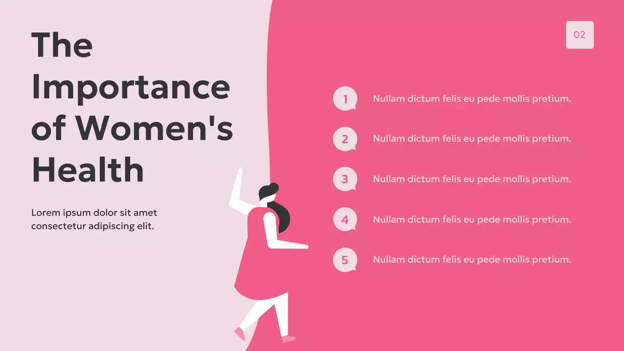 Pink Modern Women's Health Presentation