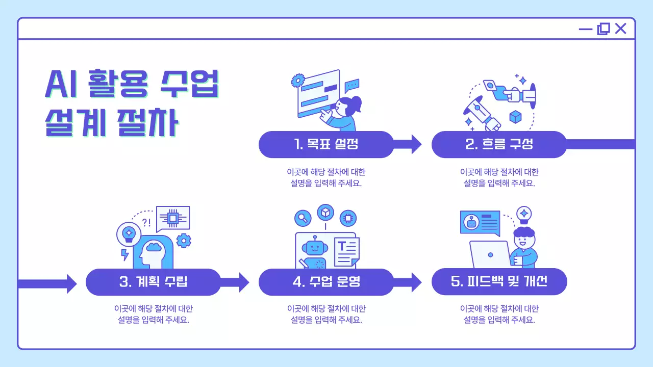 하늘색 모던 교육 자료 설명