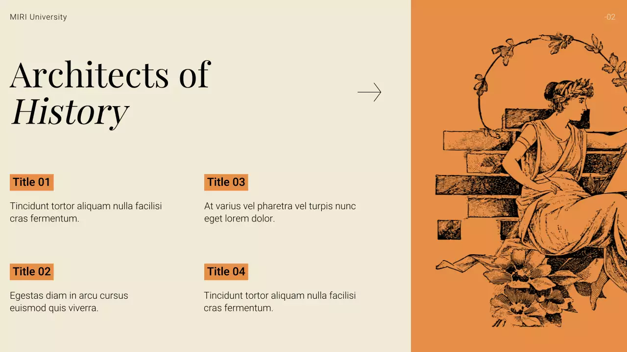 Orange Vintage History Lecture Presentation