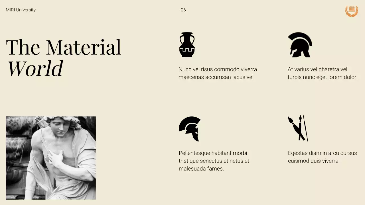 Orange Vintage History Lecture Presentation