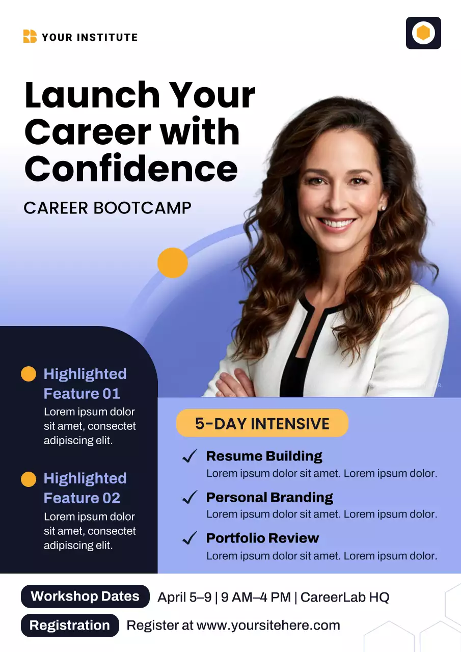 Purple Modern Career Boost Promotion Poster